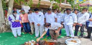 బస్టాండ్ జంక్షన్ అభివృద్ధి పనులకు దాస్యం భూమి పూజ