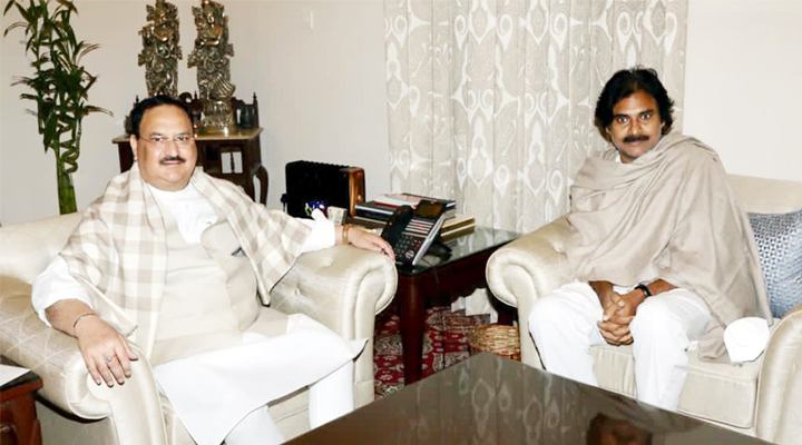 జేపీ నడ్డాతో పవన్ కల్యాణ్ భేటీ