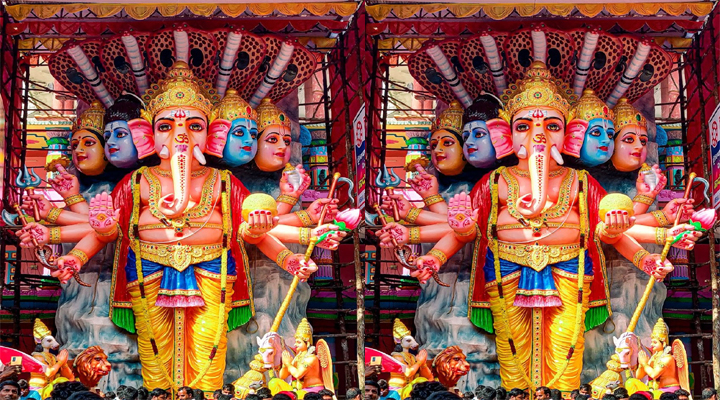 ఖైరతాబాద్ మహాగణపతి దర్శనానికి భక్తులు పోటెత్తారు