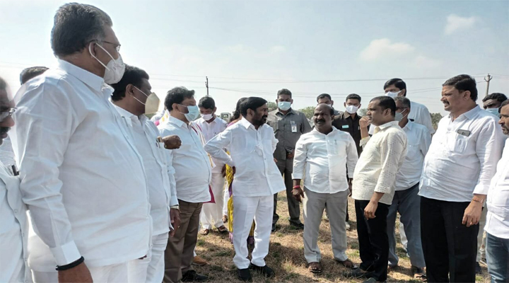 సీఎం సభా ఏర్పాట్లను పరిశీలించిన జగదీష్ రెడ్డి
