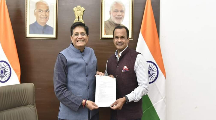 పీయూష్ గోయల్ కలిసిన ఎంపీ కోమటిరెడ్డి