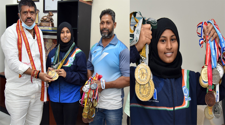 షేక్ సాదియాను అభినందించిన ముత్తం శెట్టి