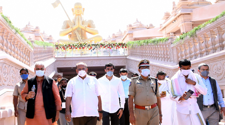 ముచ్చింతల్ లో ఏర్పాట్లను పరిశీలించిన సీఎస్