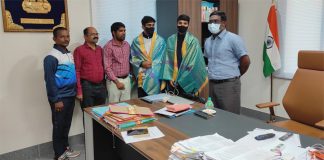 రెజ్లర్లలను సన్మానించిన కలెక్టర్ రాజీవ్