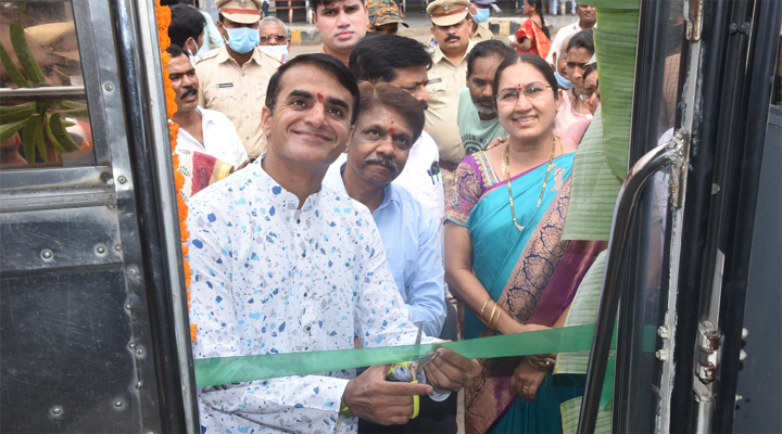 యాదాద్రికి బస్సు సర్వీస్ ను ప్రారంభించిన సీపీ 