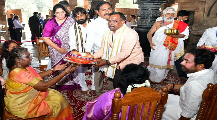 రామప్పలో ప్రసాద్ స్కీంను ప్రారంభించిన రాష్ట్రపతి