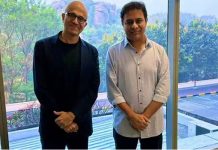 సత్యనాదెళ్లను కలిసిన మంత్రి కేటీఆర్