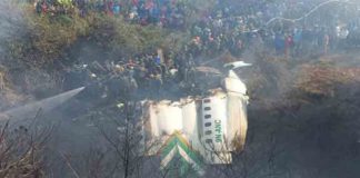 నేపాల్ లో రన్ వే పై కూలిన విమానం