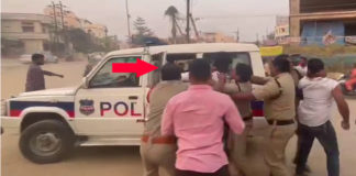 పోలీసులుండగానే బైరి నరేష్ కి దేహశుద్ధి